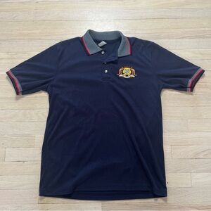 Navy Blue Polo Shirt with Australia embroidered Logo made in Australia mens L